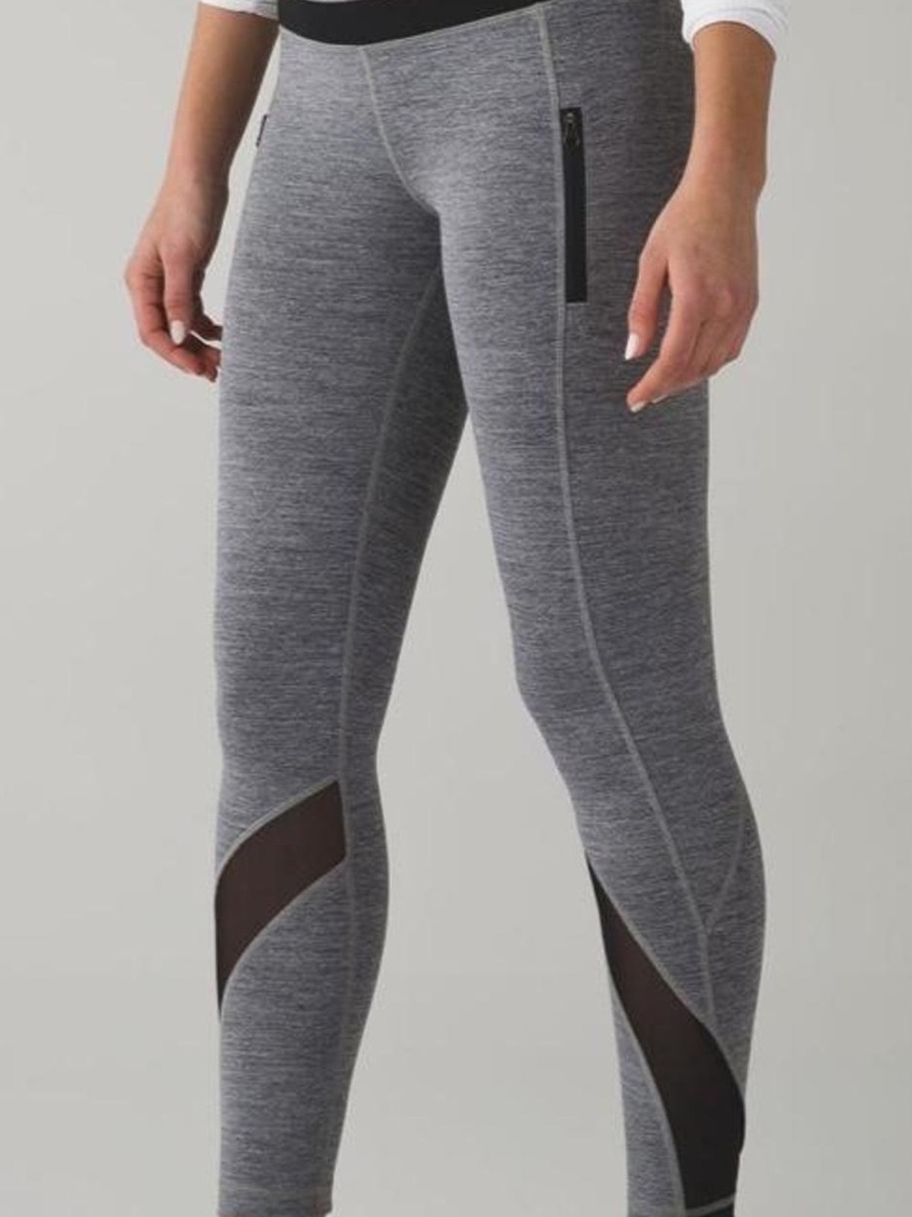 Lululemon Run Inspire Tight Sz 6 Gray Coral